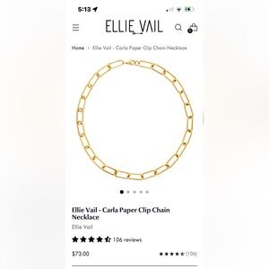 Ellie Vail paper clip chain necklace